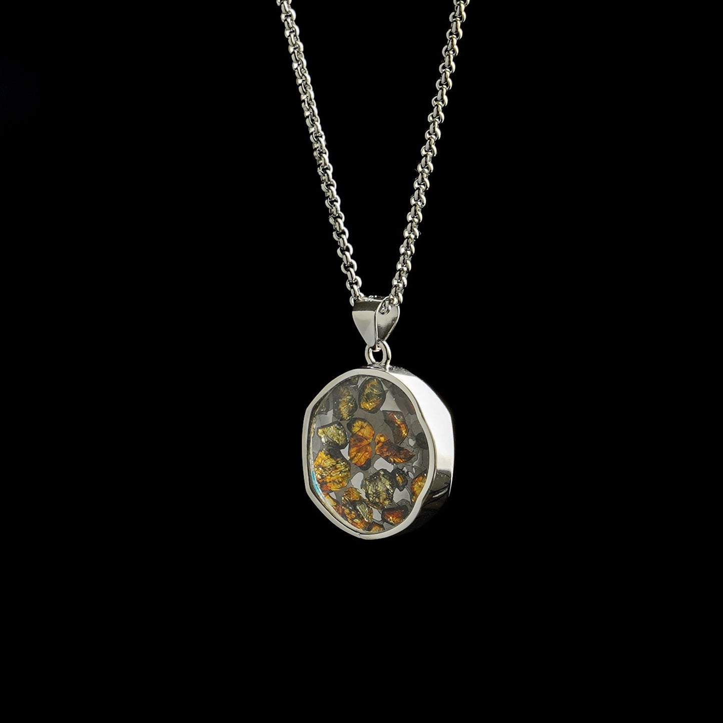Celestial Relic Necklace – Genuine Sericho Meteorite in Sterling Silver Original Design