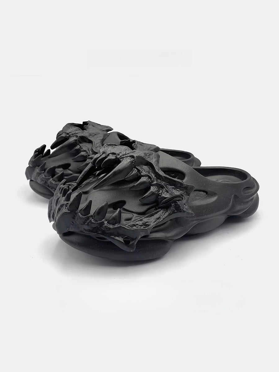 Cthulhu Venom Skull Slides – Gothic Punk Sandals Original Design