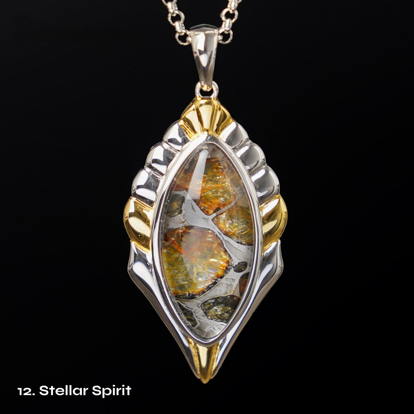 Celestial Relic Necklace – Genuine Sericho Meteorite in Sterling Silver Original Design