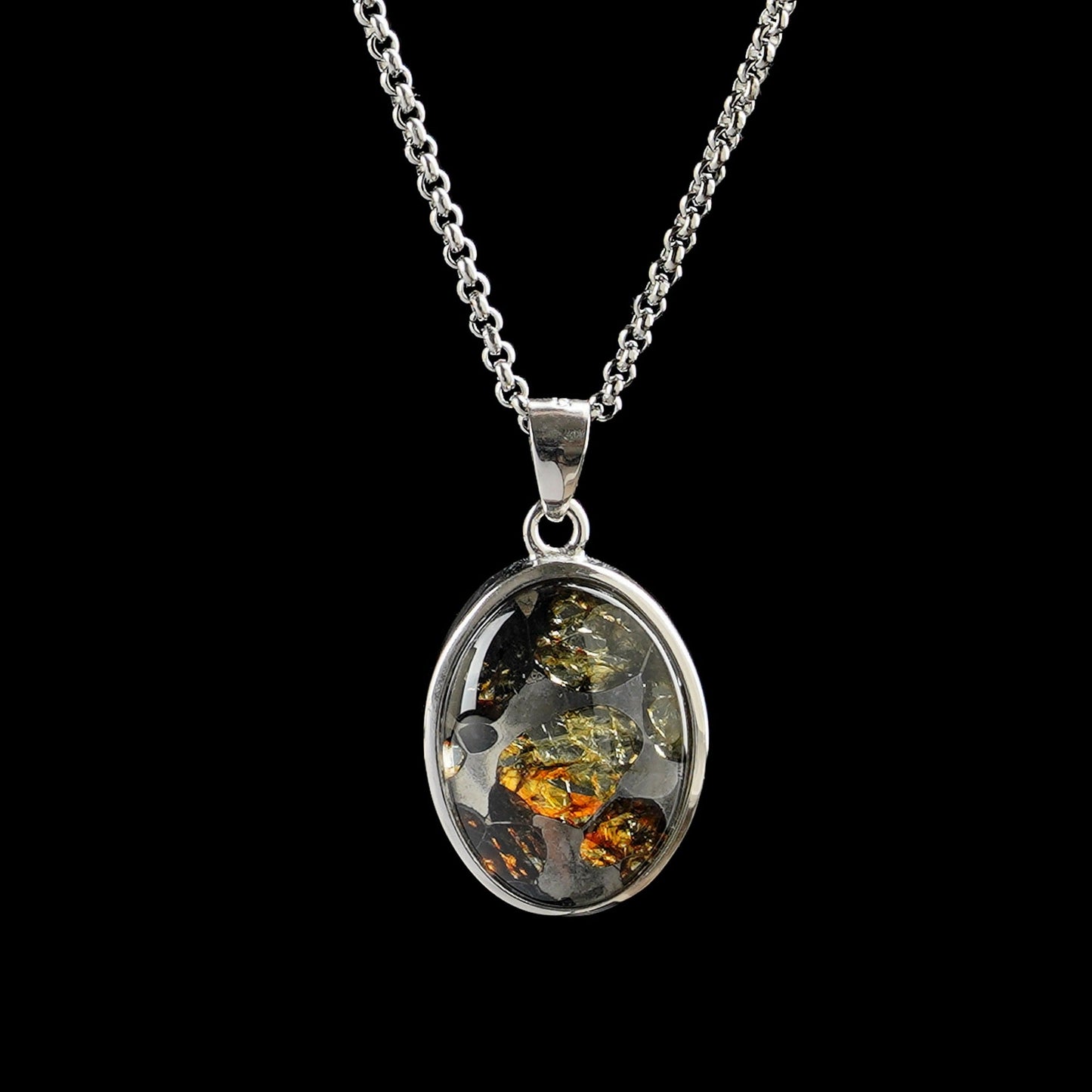 Celestial Relic Necklace – Genuine Sericho Meteorite in Sterling Silver Original Design