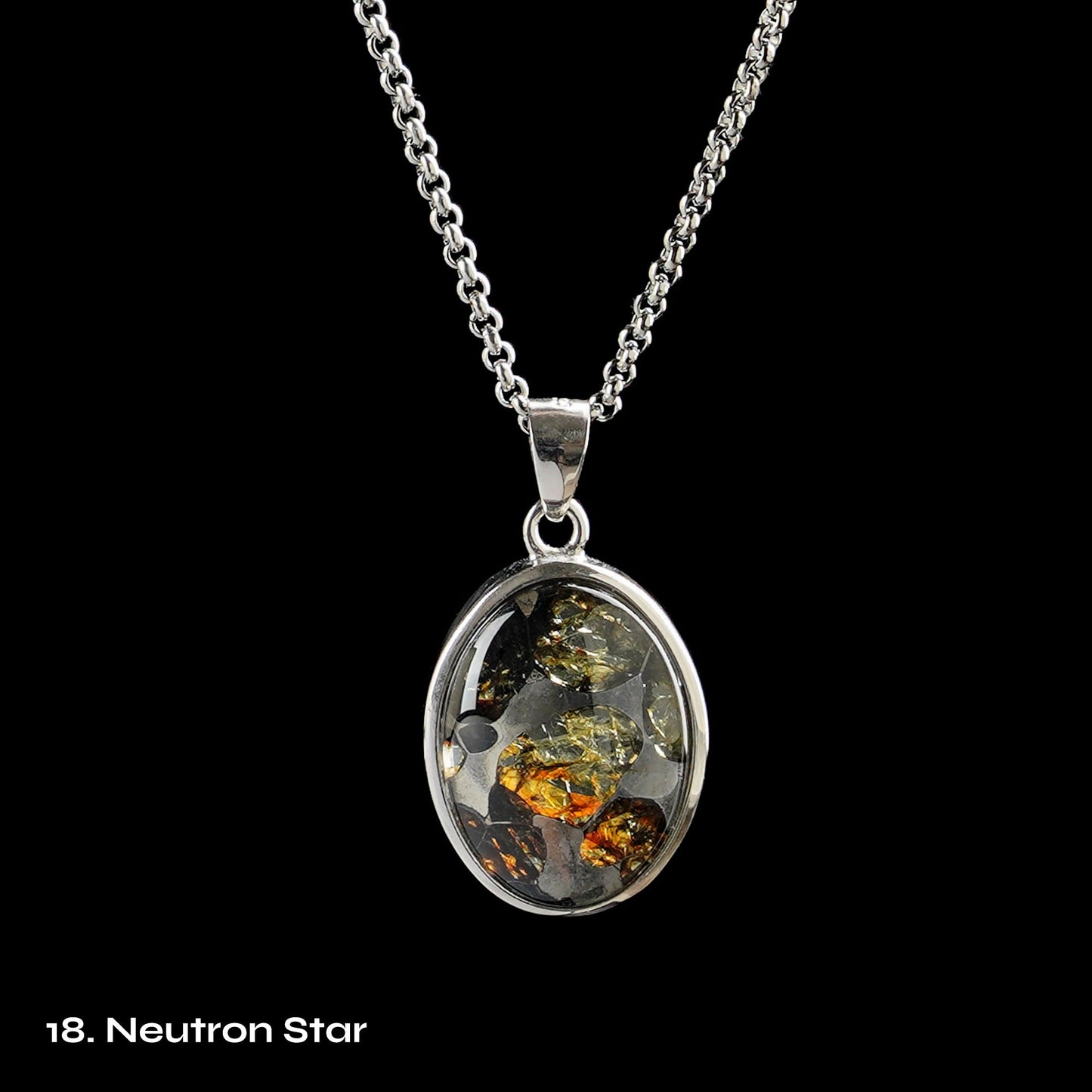 Celestial Relic Necklace – Genuine Sericho Meteorite in Sterling Silver Original Design