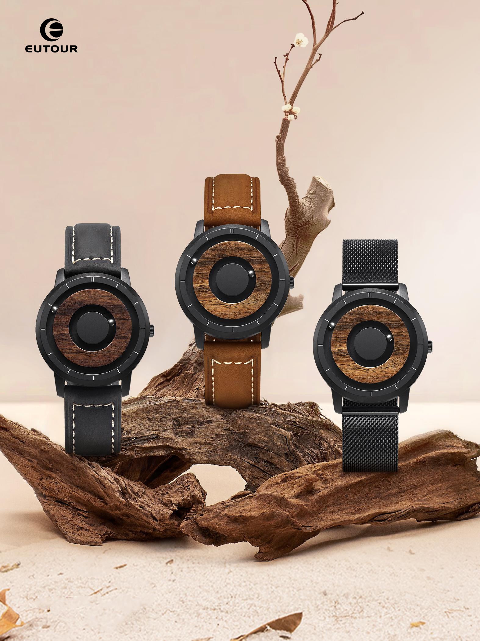 EUTOUR Magnetic Wooden Watch Veyra Imports