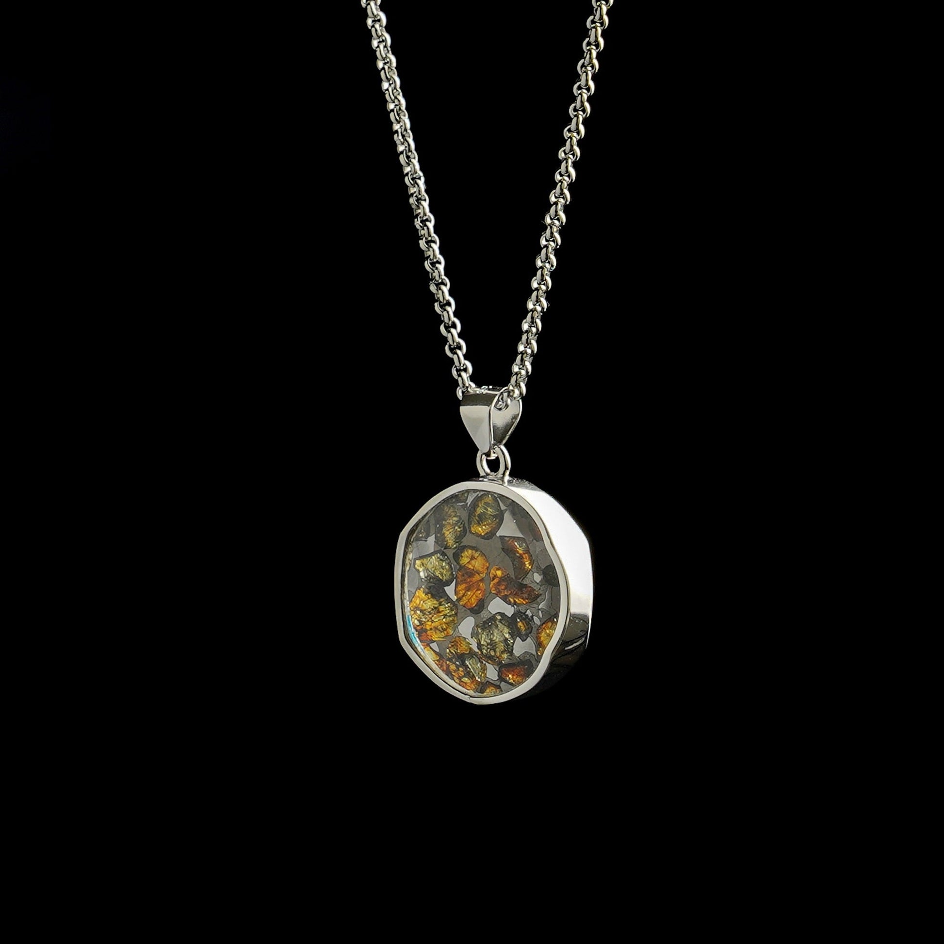 Celestial Relic Necklace – Genuine Sericho Meteorite in Sterling Silver Original Design