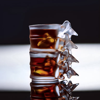 Crystal Spine Whiskey Glass – Handmade Vertebrae-Inspired Design Veyra