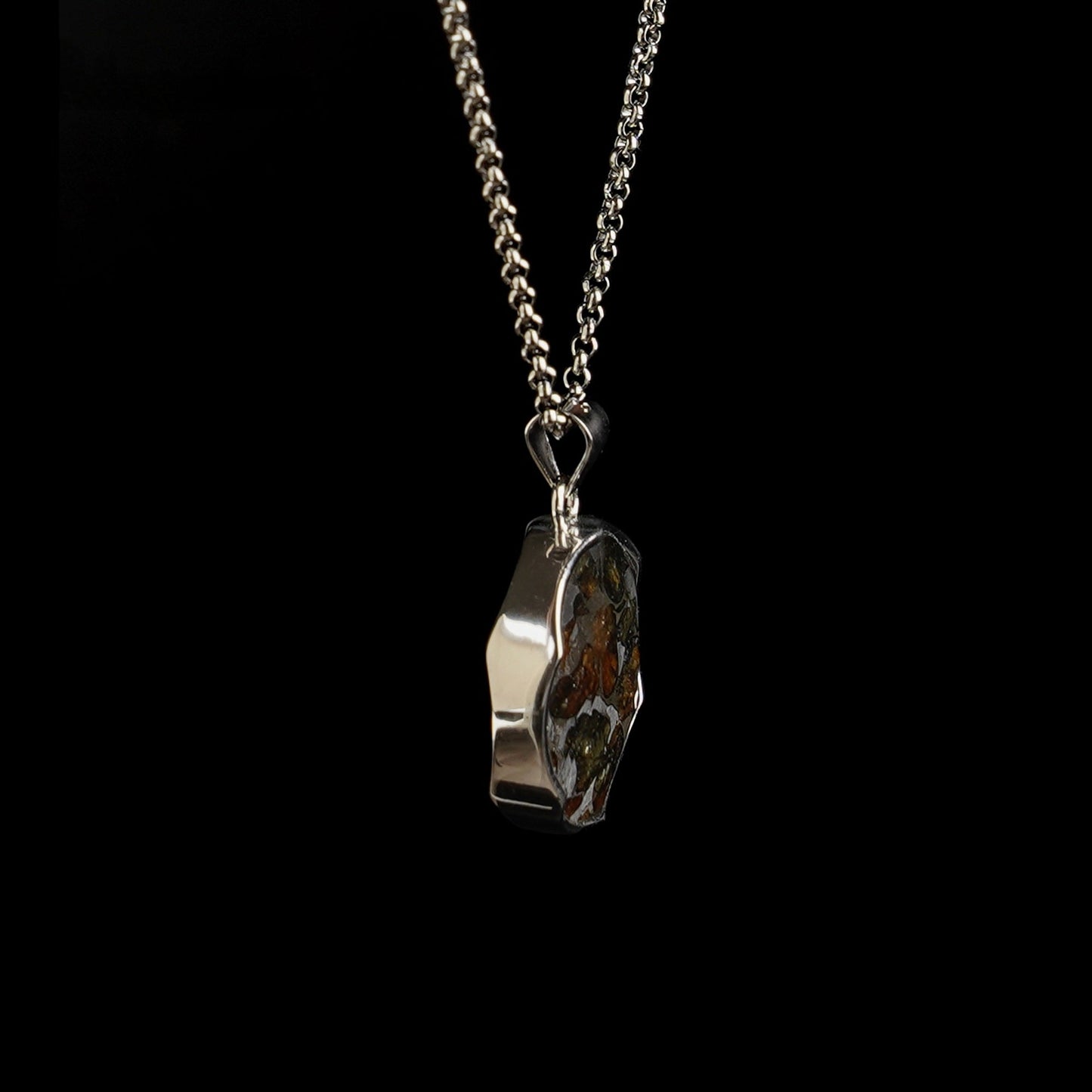 Celestial Relic Necklace – Genuine Sericho Meteorite in Sterling Silver Original Design