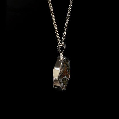Celestial Relic Necklace – Genuine Sericho Meteorite in Sterling Silver Original Design