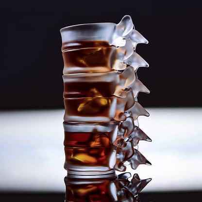 Crystal Spine Whiskey Glass – Handmade Vertebrae-Inspired Design Veyra