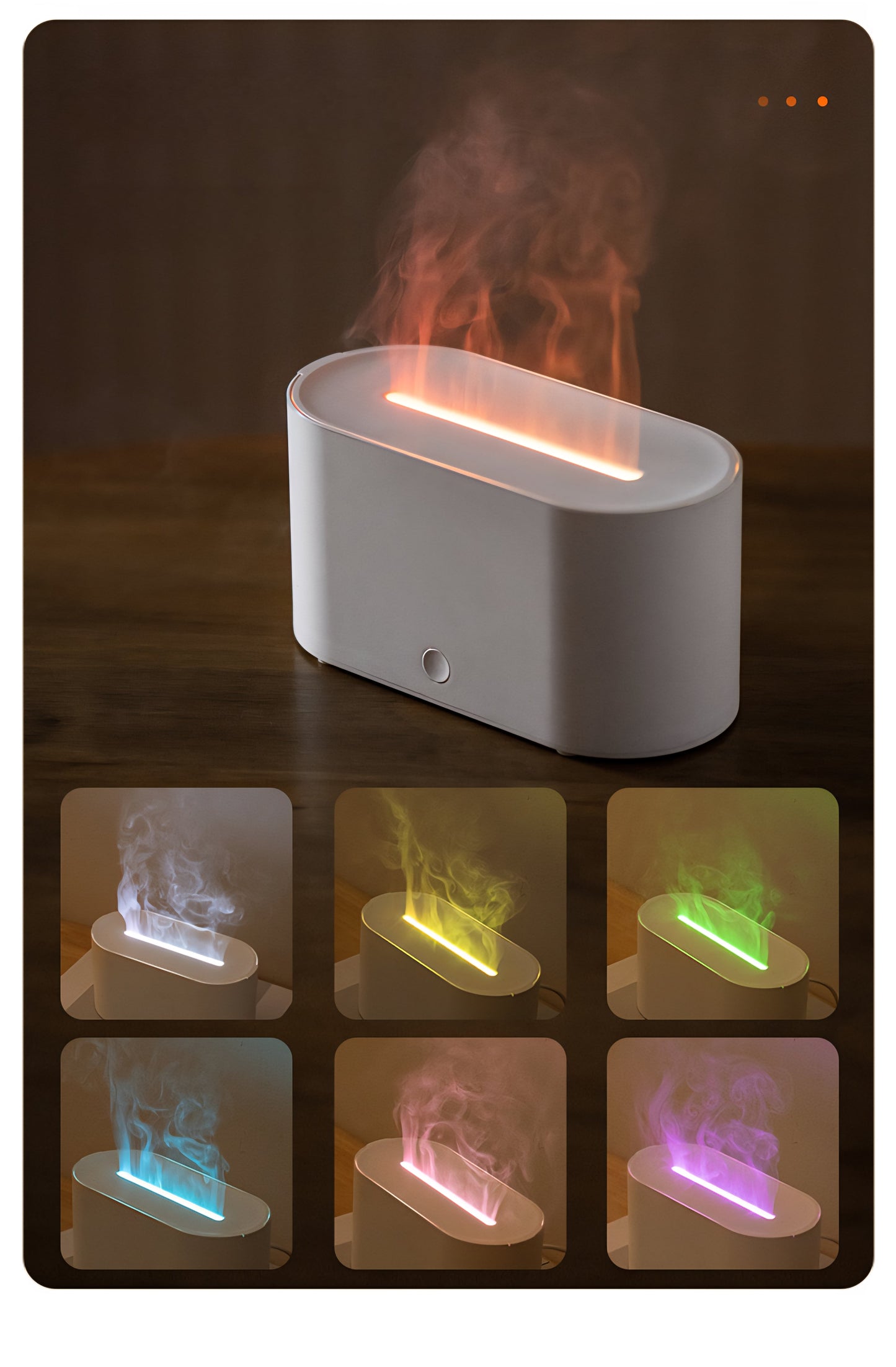 LuminFlame™ – 7-Color Fire Mist Humidifier Veyra