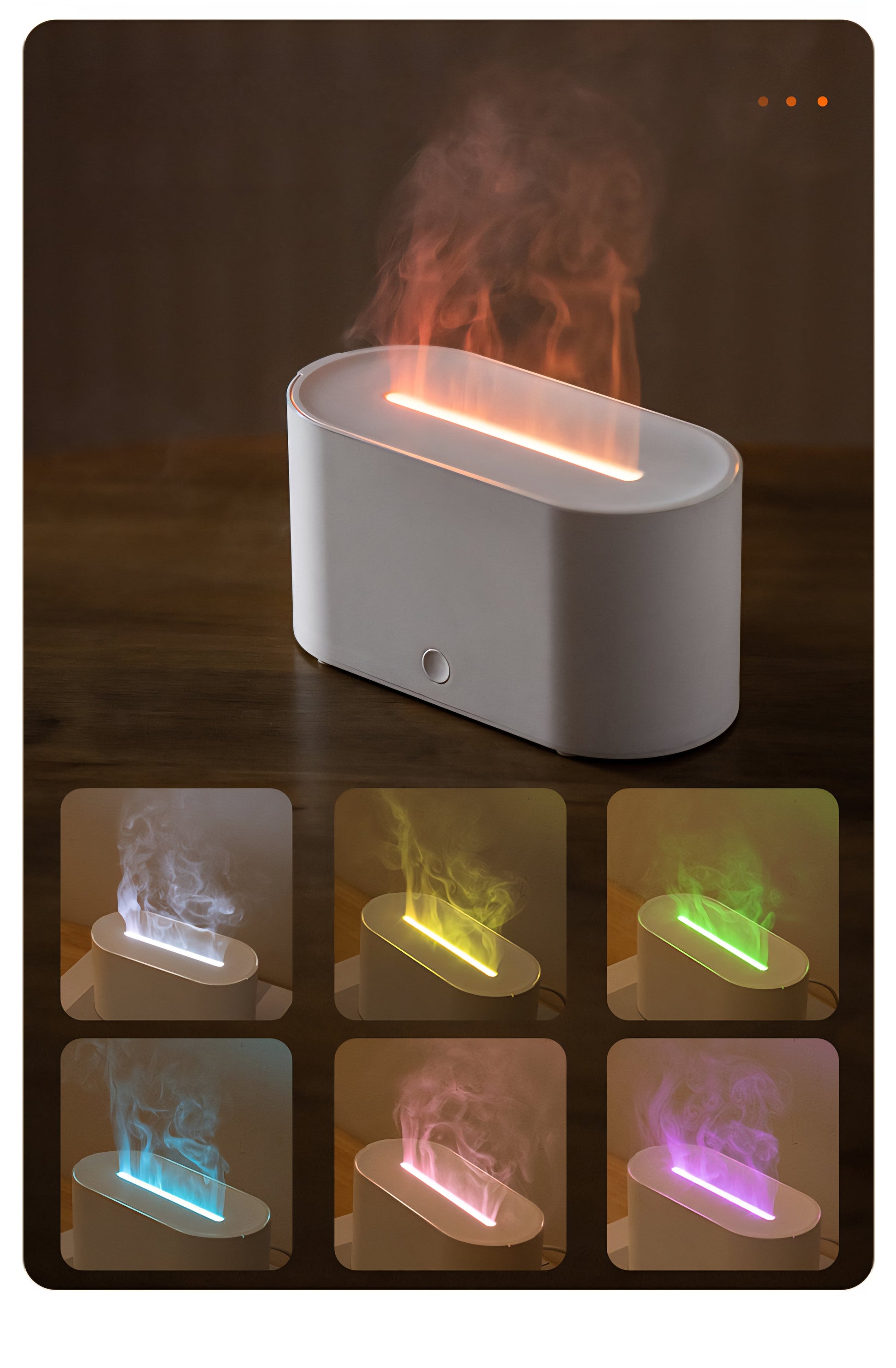 LuminFlame™ – 7-Color Fire Mist Humidifier Veyra