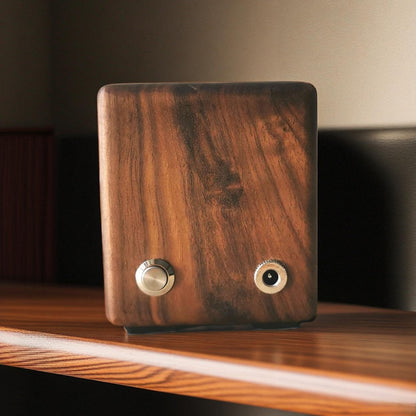 Aurora Flux Lamp – Handmade Walnut Ferrofluid Sound Visualizer Original Design
