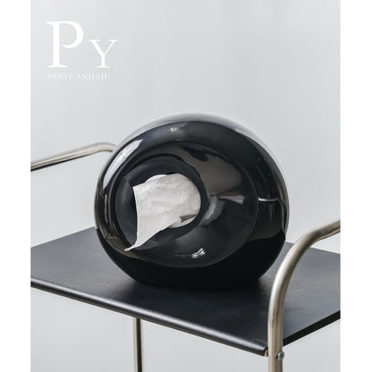 Lunar Stone Ceramic Tissue Box – Modern Nordic Accent Original Design