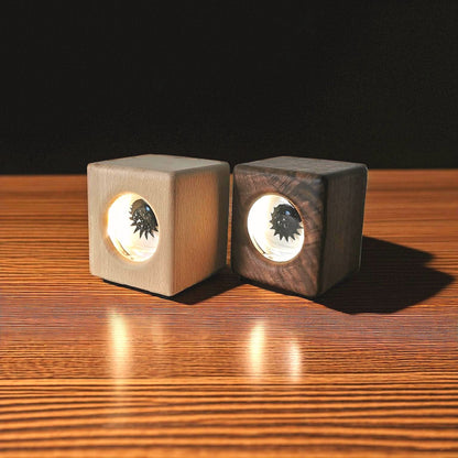 Aurora Flux Lamp – Handmade Walnut Ferrofluid Sound Visualizer Original Design