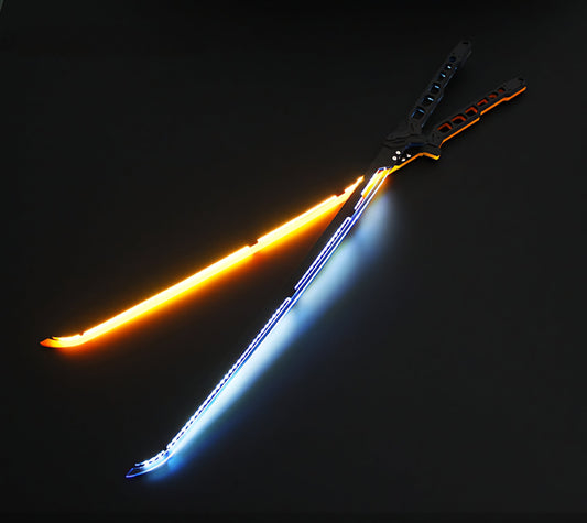 Cyberpunk Energy Katana – LED Rechargeable Samurai Blade Prop linsstore