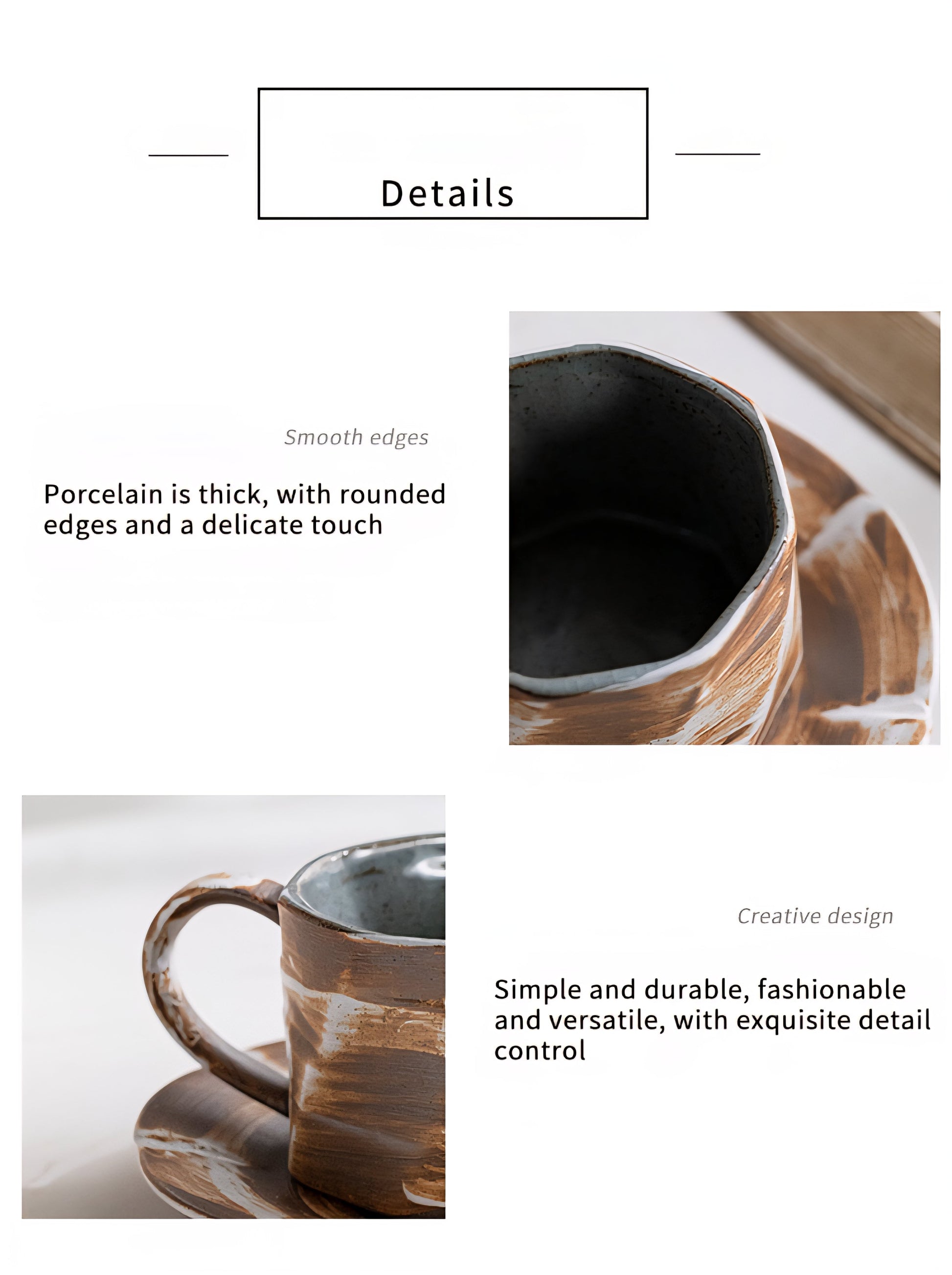 Rustic Horizon – Handmade Ceramic Coffee Cup & Saucer Set Veyra