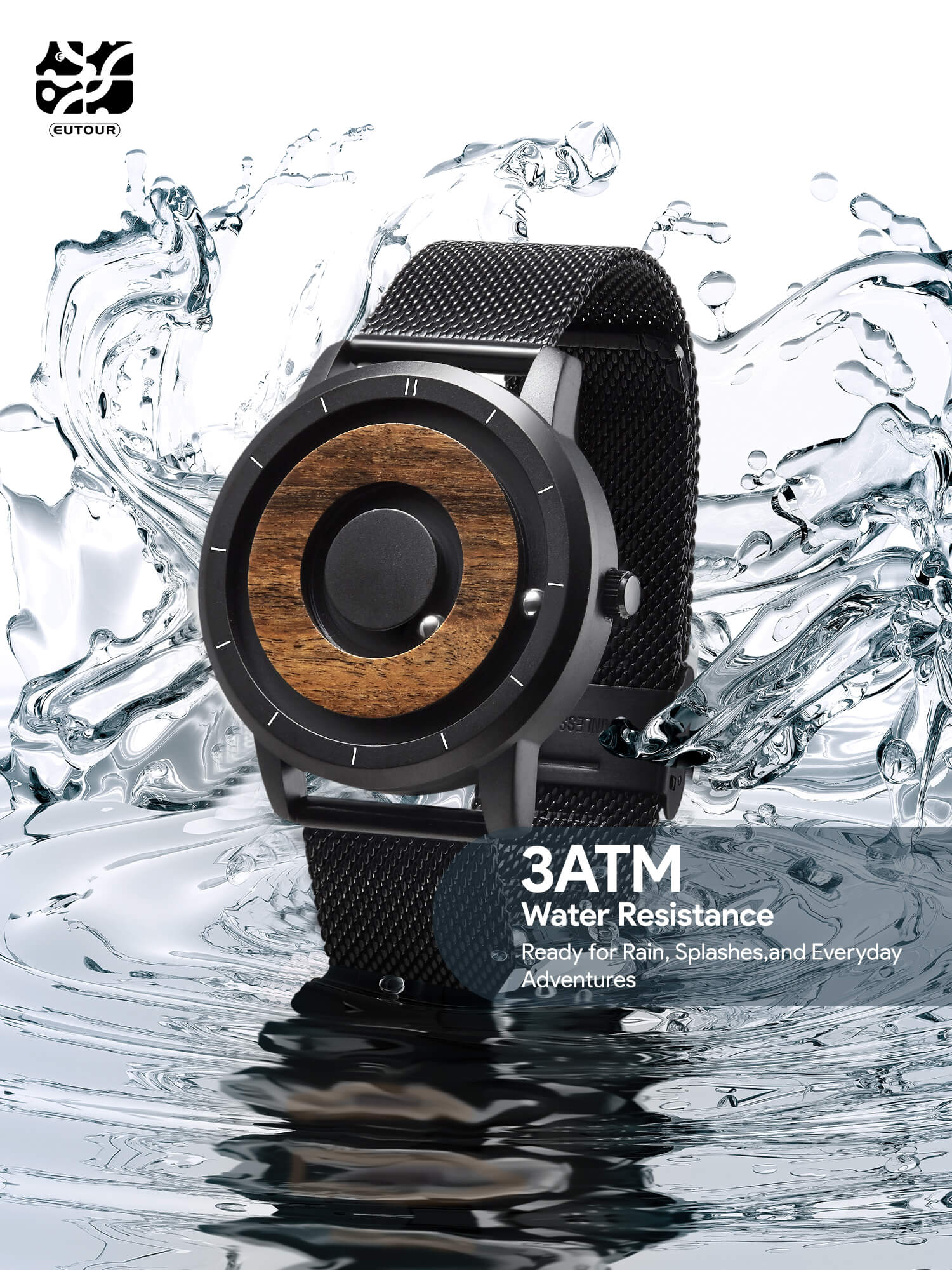 EUTOUR Magnetic Wooden Watch Veyra Imports