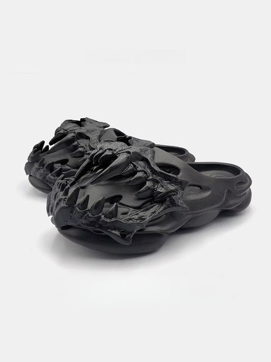 Cthulhu Venom Skull Slides – Gothic Punk Sandals Original Design