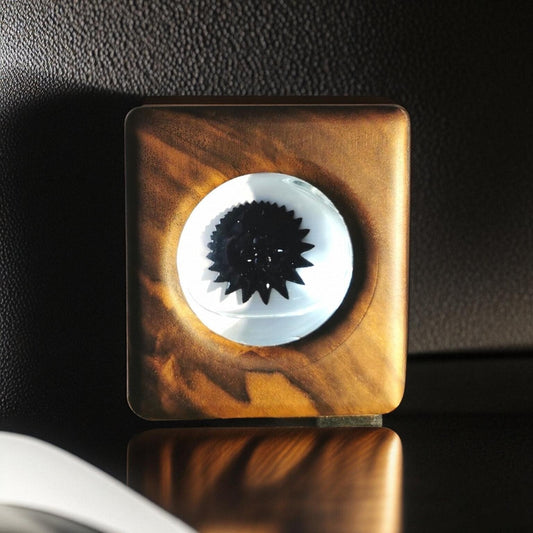 Aurora Flux Lamp – Handmade Walnut Ferrofluid Sound Visualizer Original Design