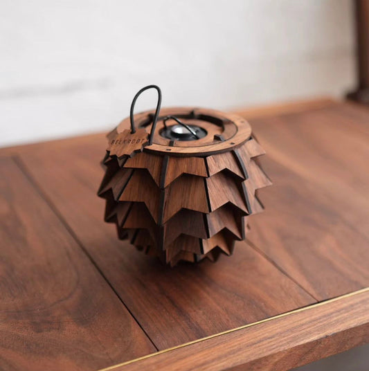 Nordic Pinecone Lantern – Walnut Wood Shade for Goal Zero Original Design