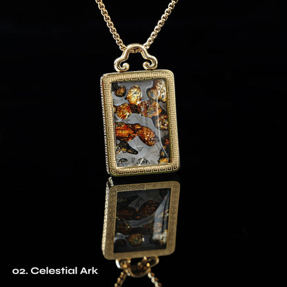 Celestial Relic Necklace – Genuine Sericho Meteorite in Sterling Silver Original Design