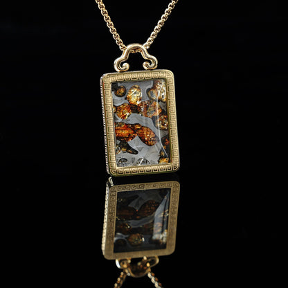 Celestial Relic Necklace – Genuine Sericho Meteorite in Sterling Silver Original Design