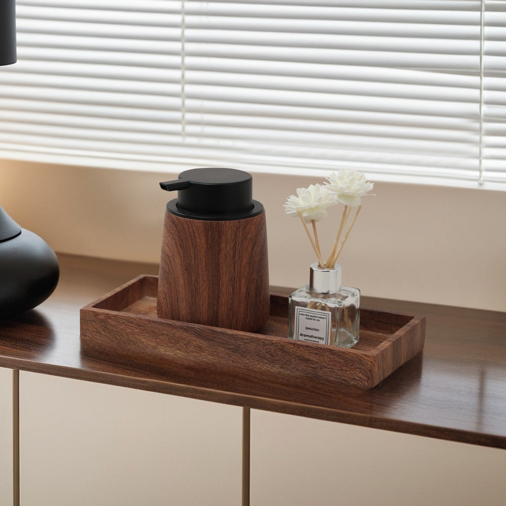 Walnut Luxe Foam Pump Bottle – Premium Soap & Shampoo Dispenser Veyra
