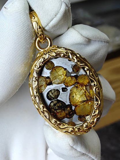 Celestial Relic Necklace – Genuine Sericho Meteorite in Sterling Silver Original Design