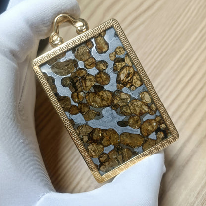 Celestial Relic Necklace – Genuine Sericho Meteorite in Sterling Silver Original Design