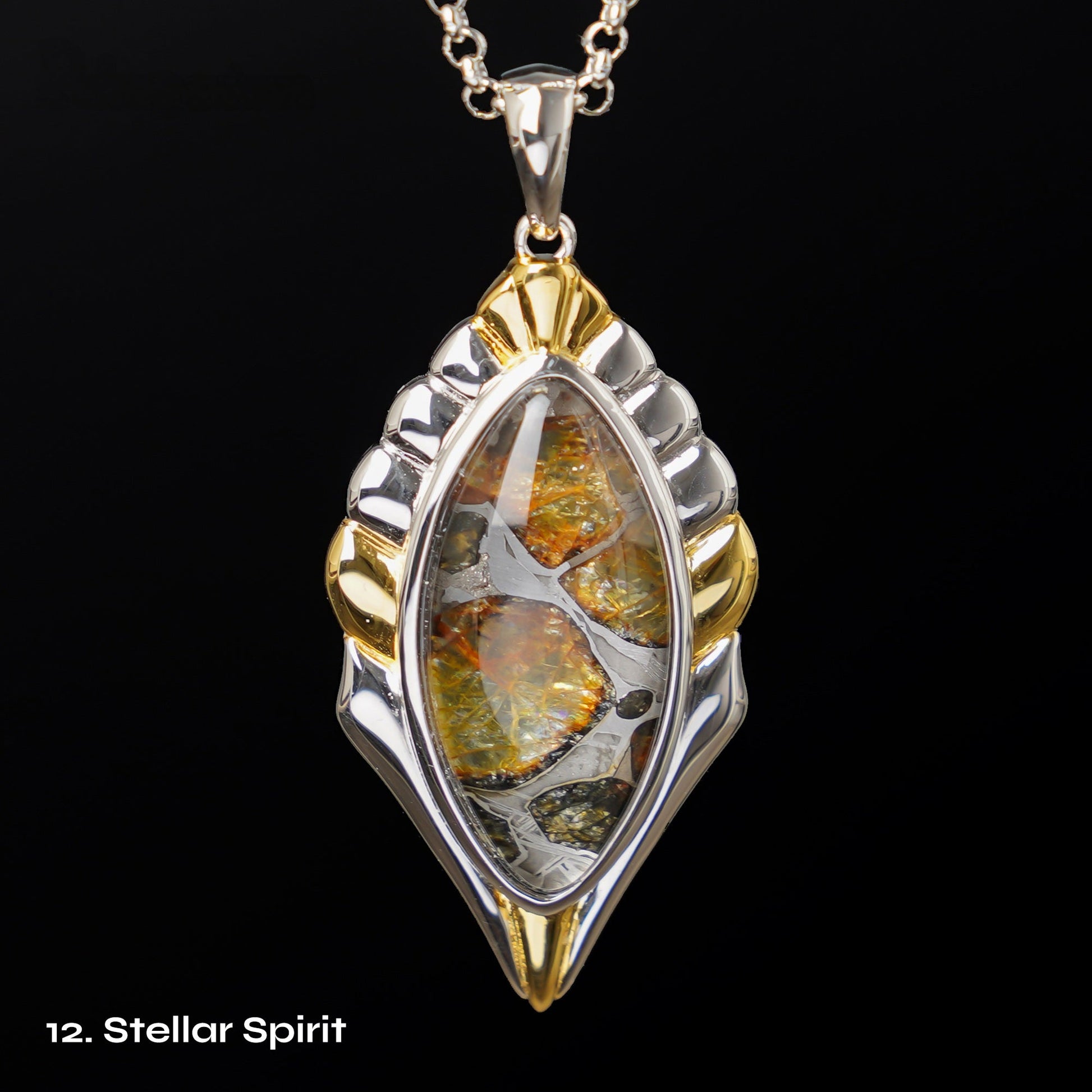 Celestial Relic Necklace – Genuine Sericho Meteorite in Sterling Silver Original Design