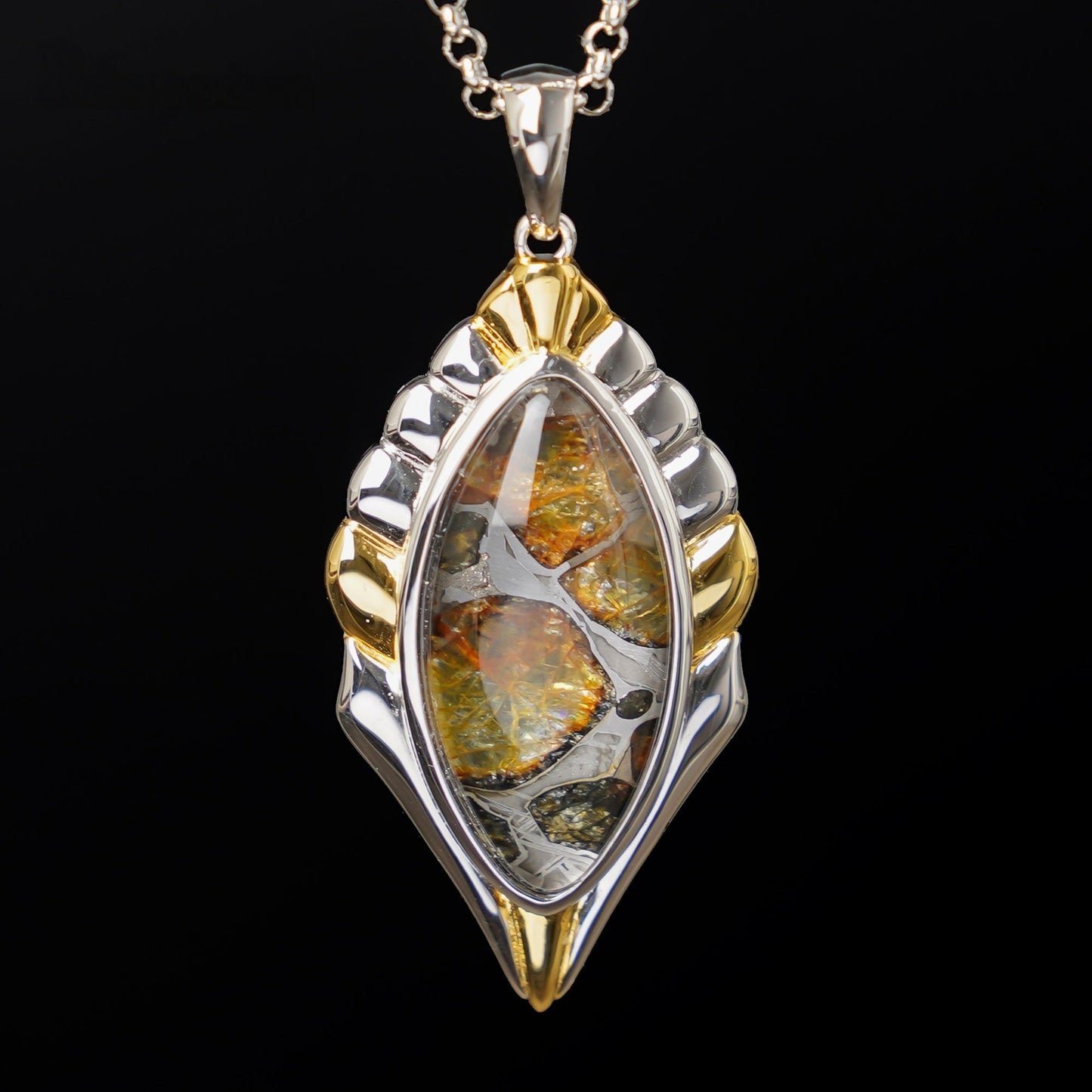 Celestial Relic Necklace – Genuine Sericho Meteorite in Sterling Silver Original Design