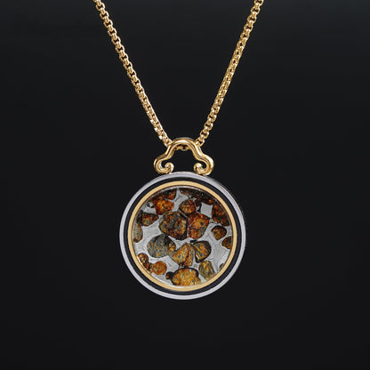 Celestial Relic Necklace – Genuine Sericho Meteorite in Sterling Silver Original Design