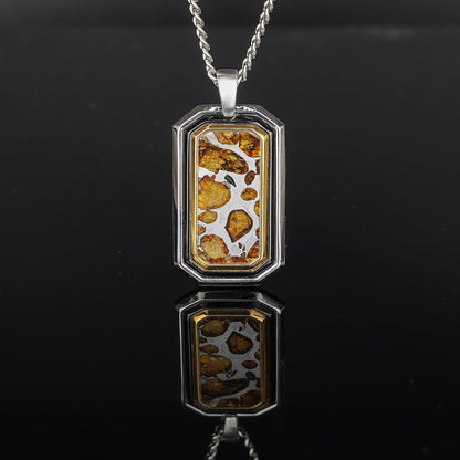 Celestial Relic Necklace – Genuine Sericho Meteorite in Sterling Silver Original Design