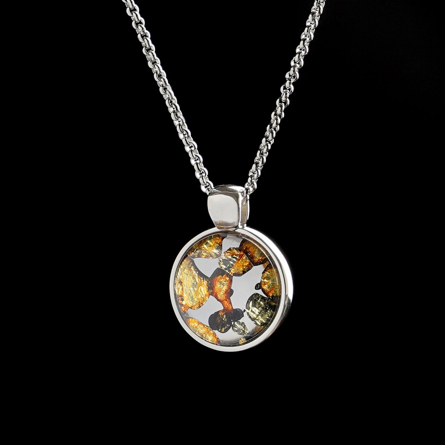 Celestial Relic Necklace – Genuine Sericho Meteorite in Sterling Silver Original Design