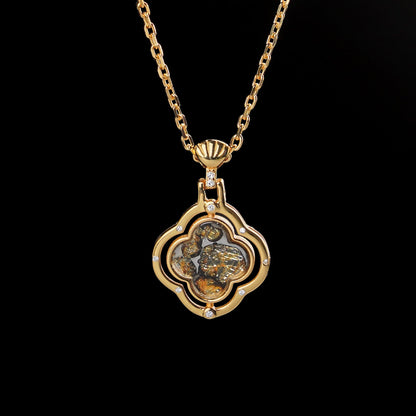 Celestial Relic Necklace – Genuine Sericho Meteorite in Sterling Silver Original Design