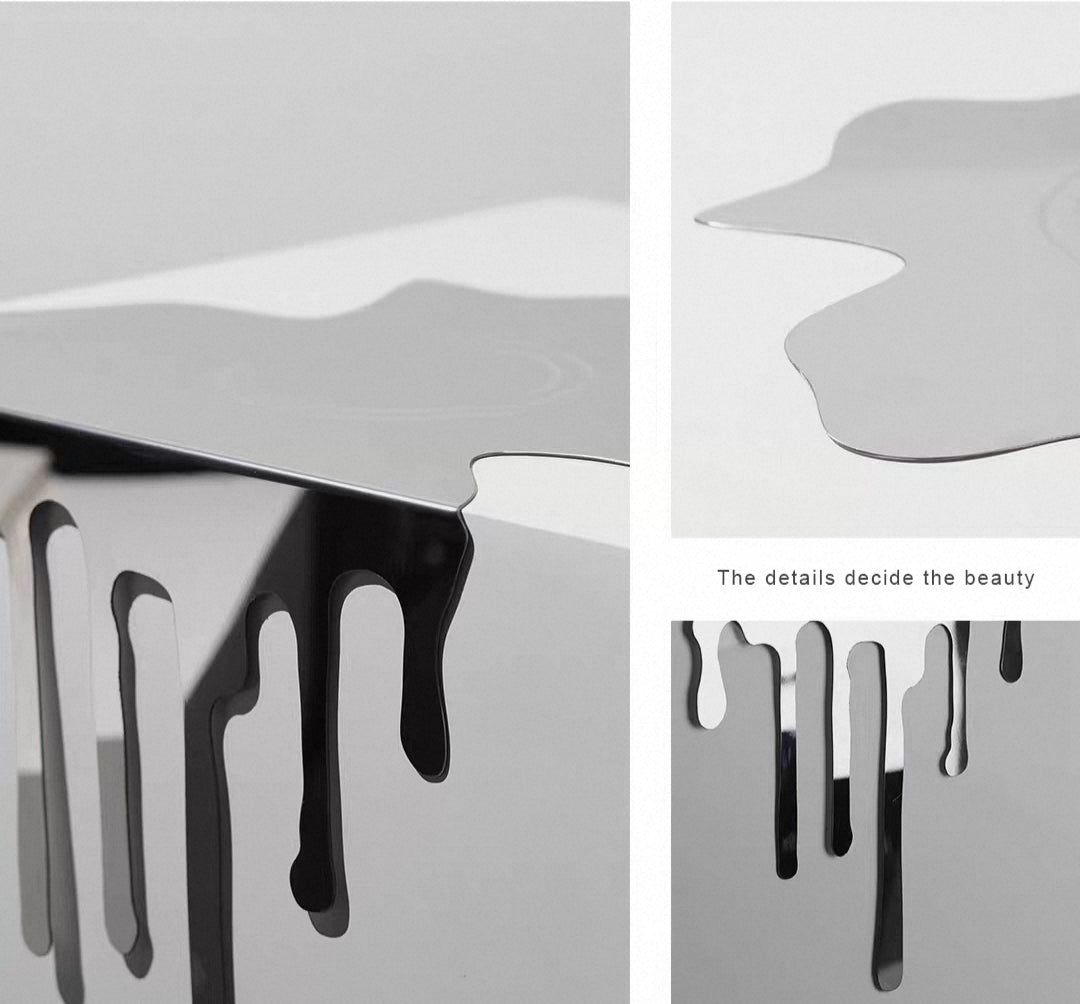 Liquid Illusion – Stainless Steel Drip Sculpture Veyra