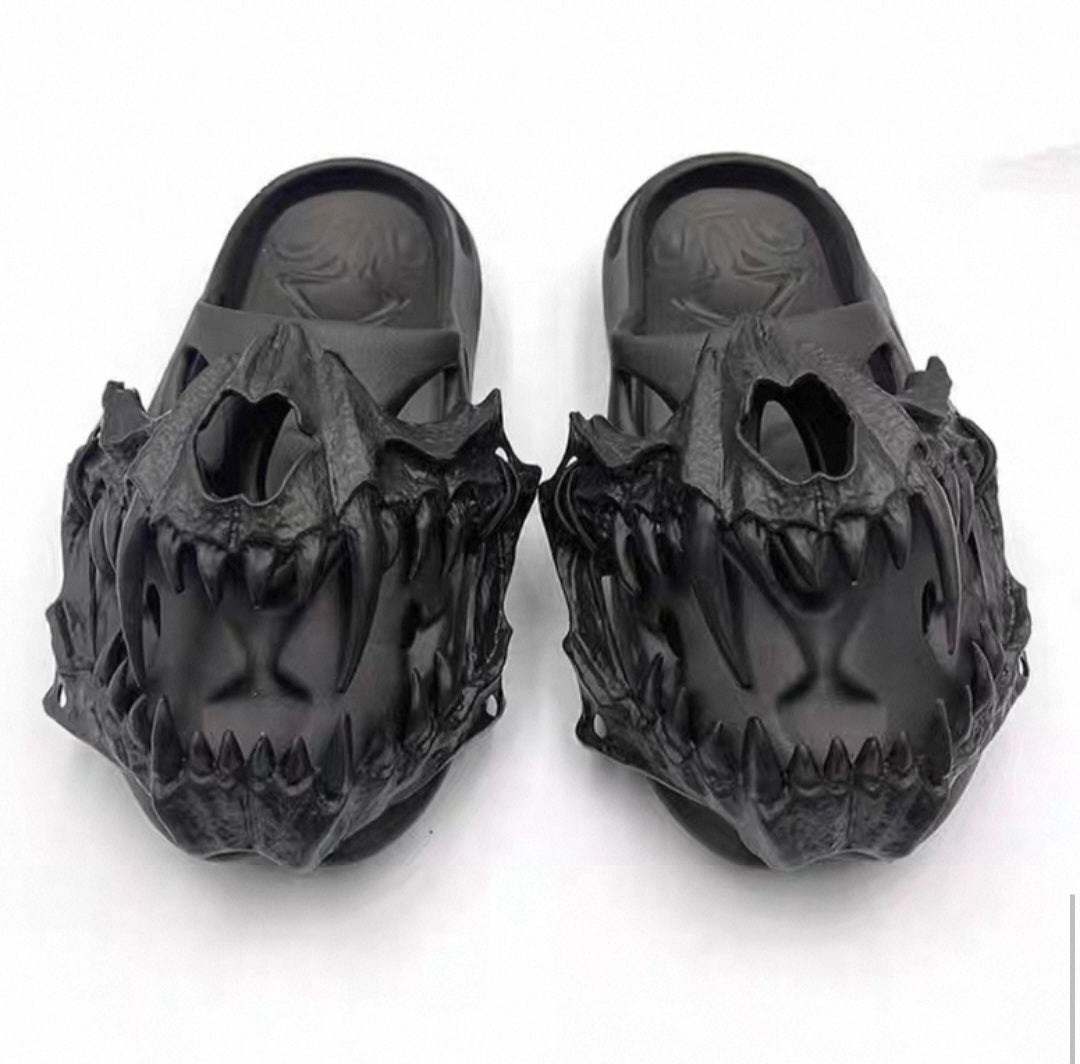 Cthulhu Venom Skull Slides – Gothic Punk Sandals Original Design