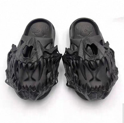 Cthulhu Venom Skull Slides – Gothic Punk Sandals Original Design