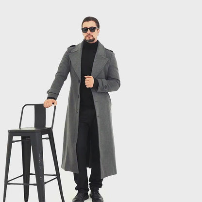 Nordic Wool Long Coat – Classic Winter Edition