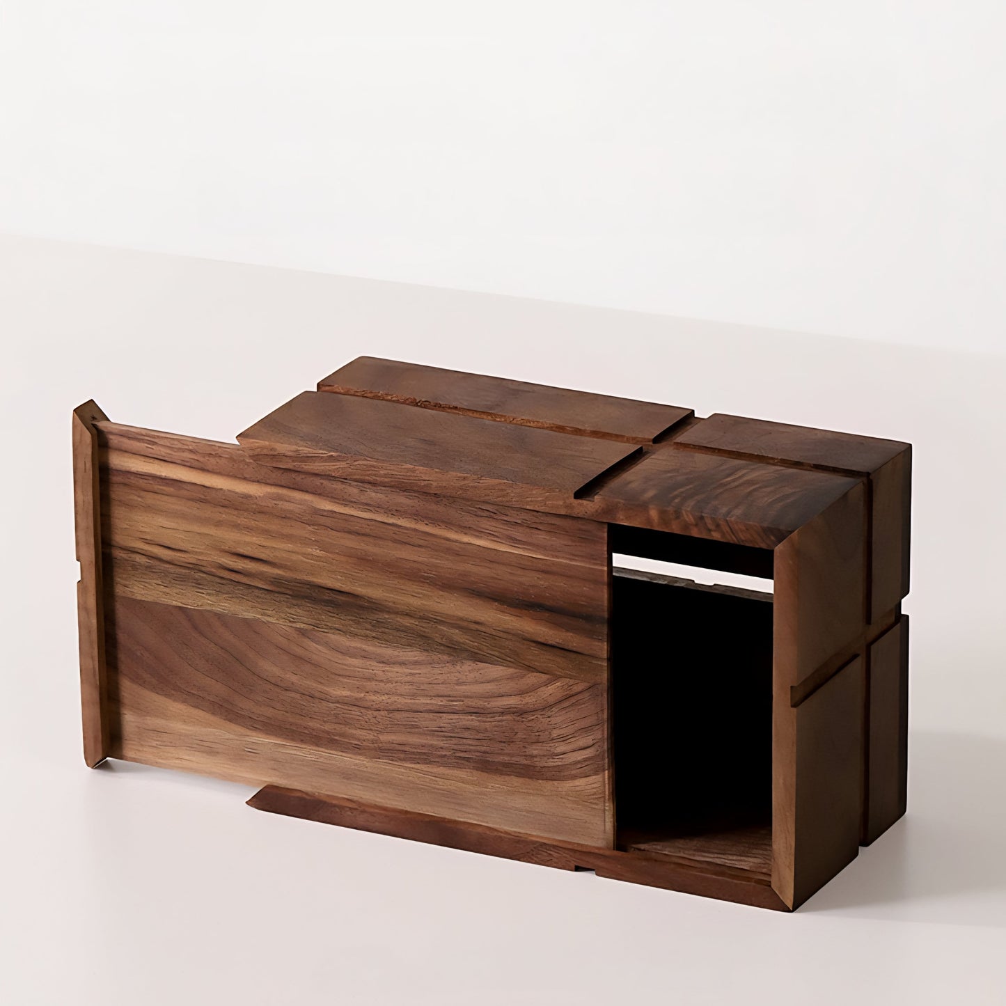 Nordic Walnut Tissue Box – Solid Wood Luxury Organizer Veyra