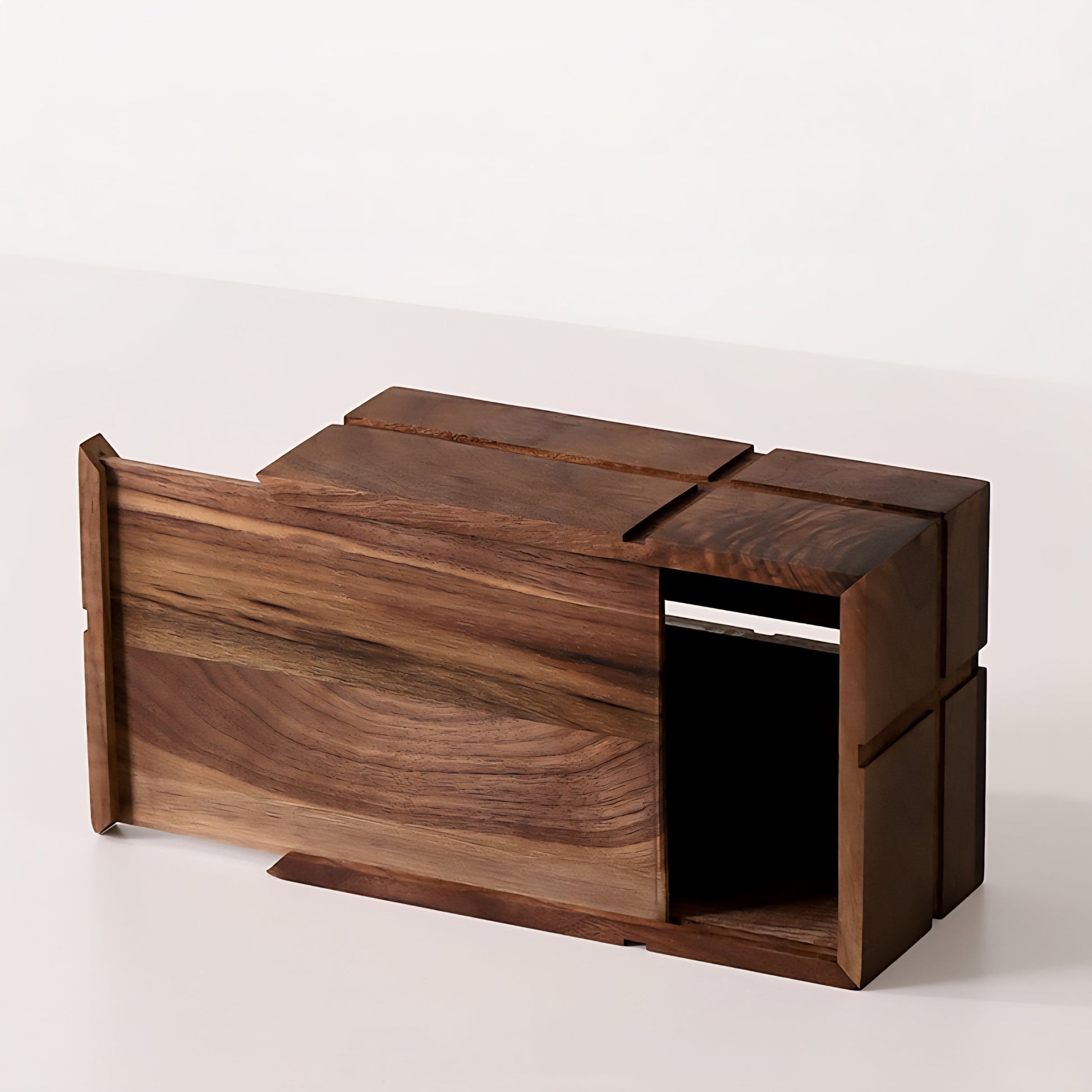 Nordic Walnut Tissue Box – Solid Wood Luxury Organizer Veyra