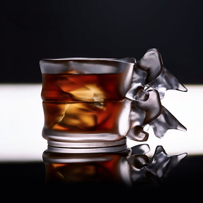 Crystal Spine Whiskey Glass – Handmade Vertebrae-Inspired Design Veyra