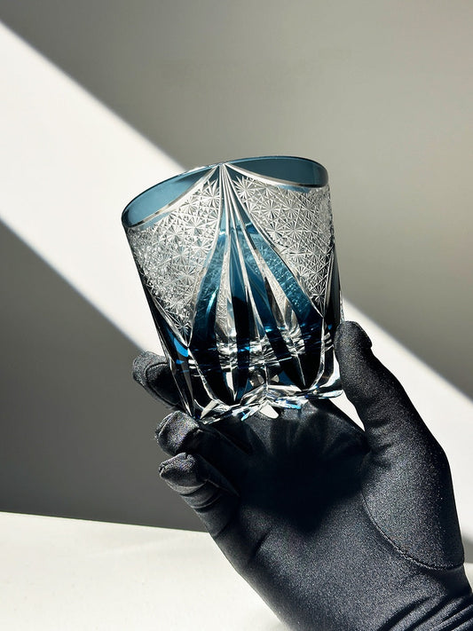 Edo Blue Ice – Handcrafted Crystal Whiskey Glass Veyra Imports