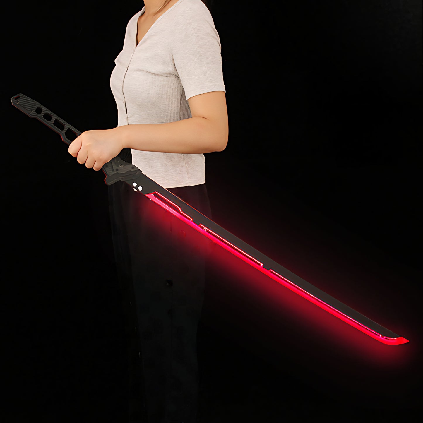 Cyberpunk Energy Katana – LED Rechargeable Samurai Blade Prop