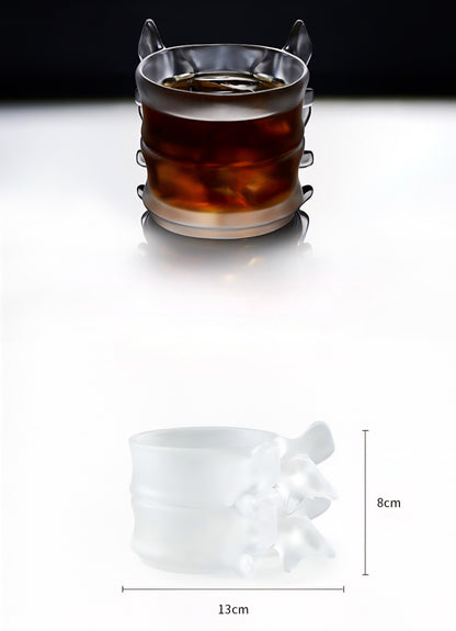 Crystal Spine Whiskey Glass – Handmade Vertebrae-Inspired Design Veyra