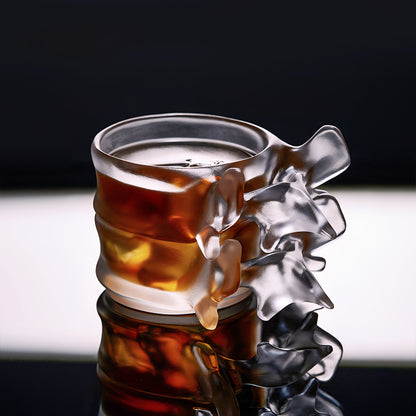 Crystal Spine Whiskey Glass – Handmade Vertebrae-Inspired Design Veyra