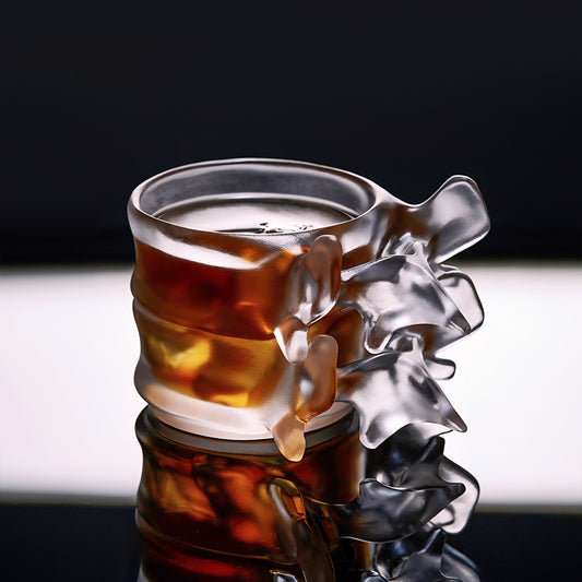 Crystal Spine Whiskey Glass – Handmade Vertebrae-Inspired Design Veyra
