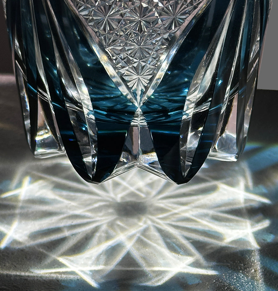 Edo Blue Ice – Handcrafted Crystal Whiskey Glass Veyra Imports