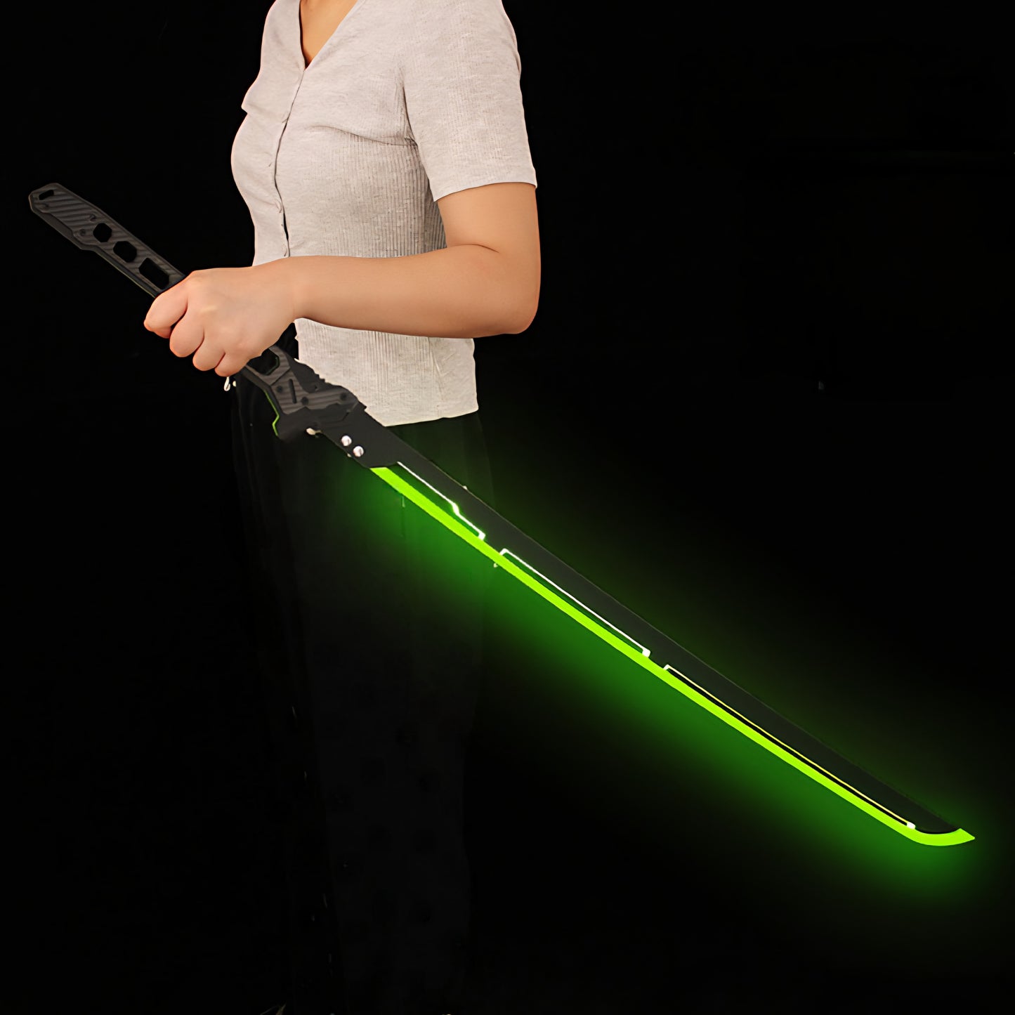 Cyberpunk Energy Katana – LED Rechargeable Samurai Blade Prop