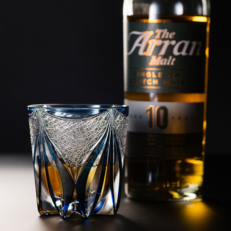 Edo Blue Ice – Handcrafted Crystal Whiskey Glass Veyra Imports
