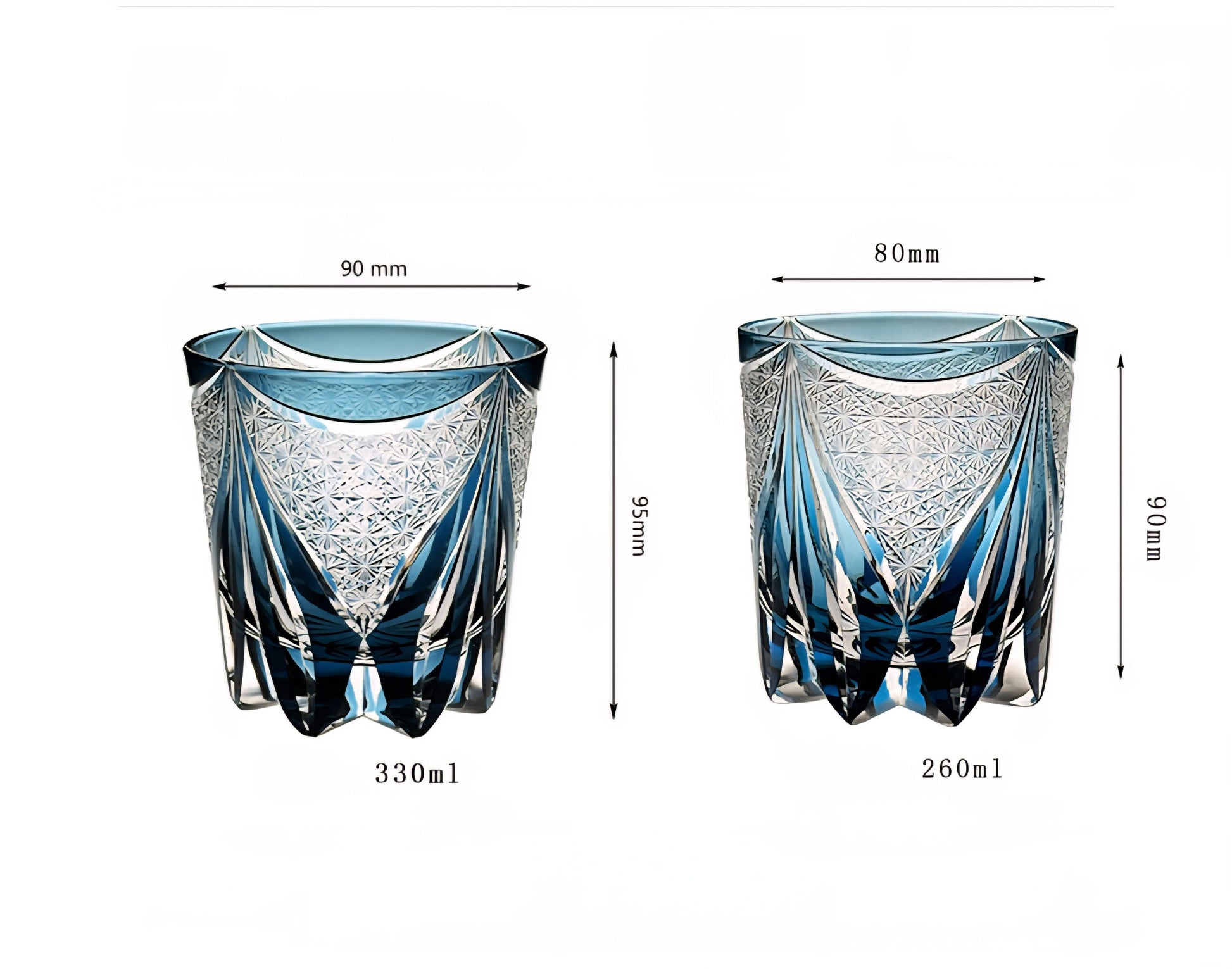 Edo Blue Ice – Handcrafted Crystal Whiskey Glass Veyra Imports