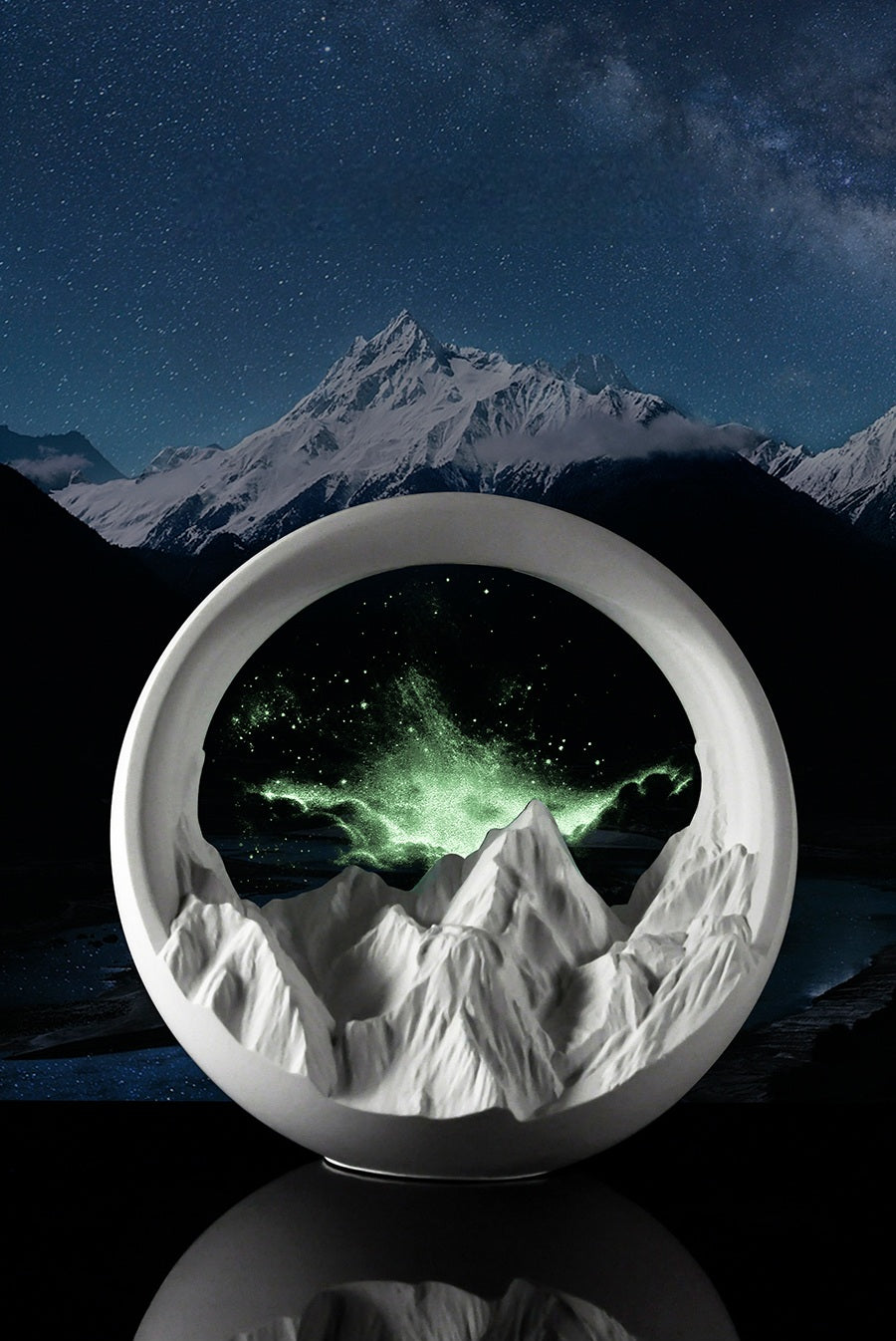 Moonlit Galaxy™ Aromatherapy Night Light – Mountain Glow Edition Veyra
